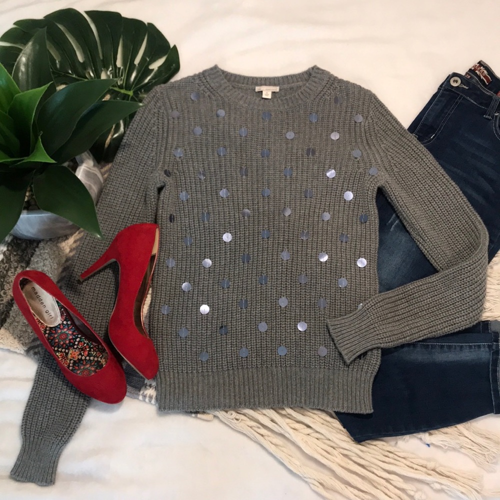 💙EUC ADORABLE GAP POLKA DOT SEQUIN KNIT SWEATER💙